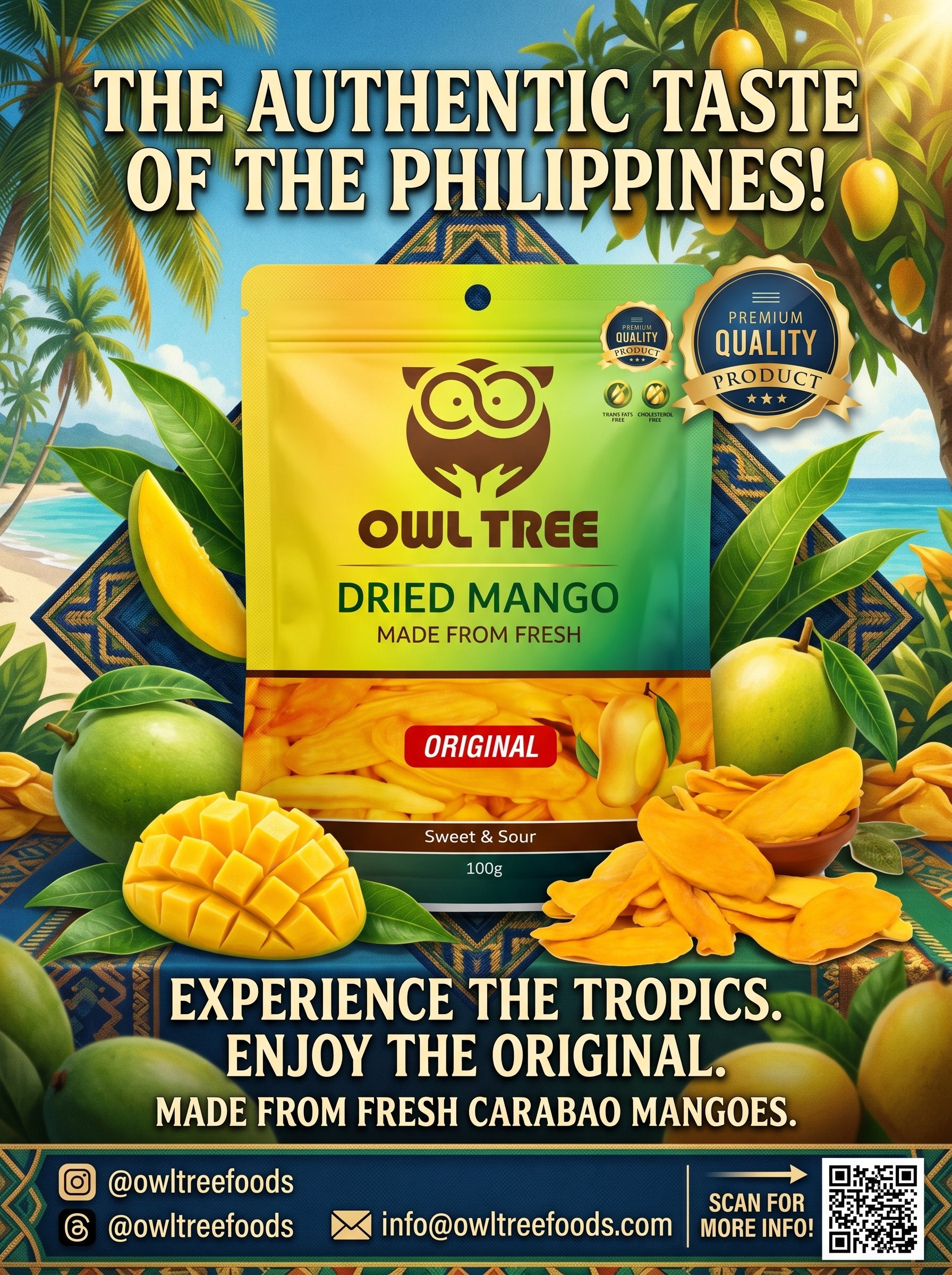Dried Mango Original tropical product poster